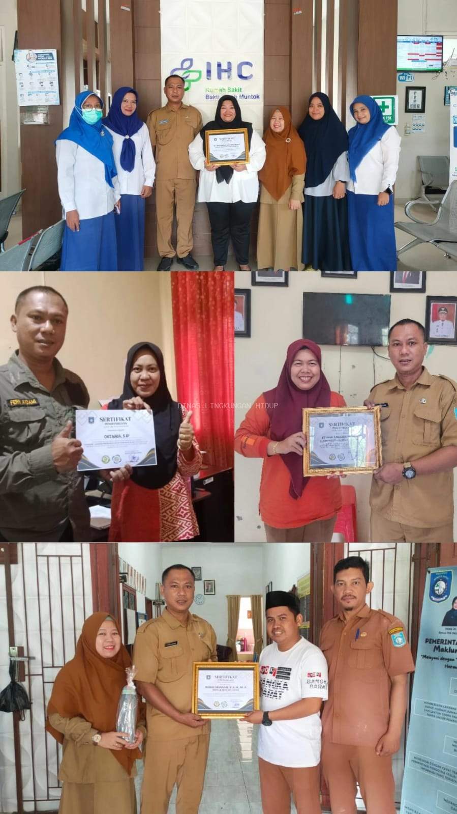 DINAS LINGKUNGAN HIDUP BERIKAN PENGHARGAAN KEPADA PIHAK-PIHAK YANG BERPERAN AKTIF DALAM PENGELOLAAN SAMPAH