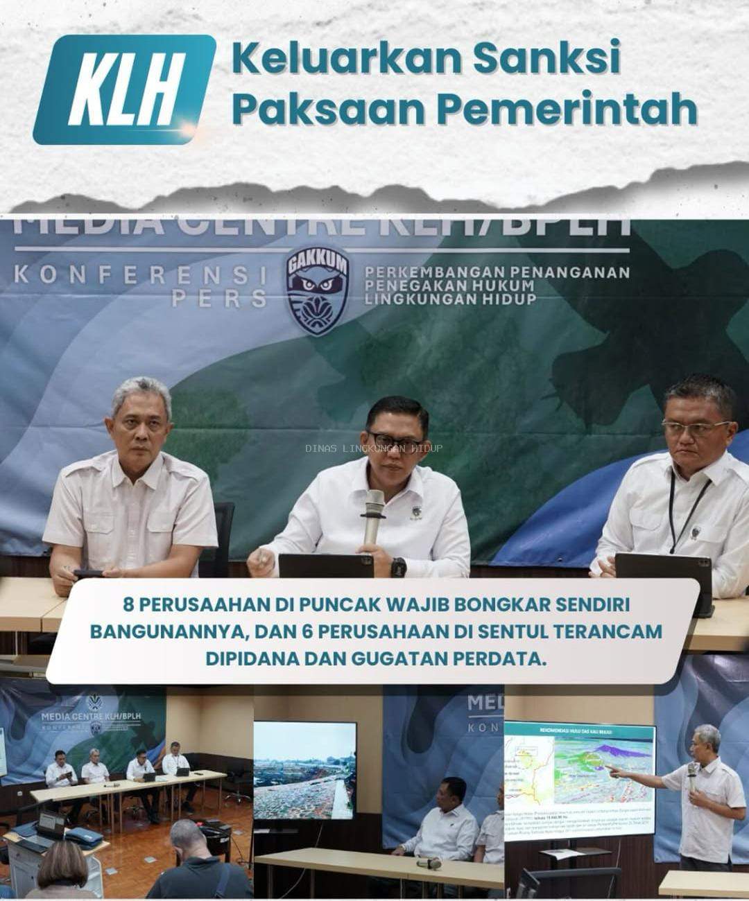 KEMENTRIAN LINGKUNGAN HIDUP KELUARKAN SANKSI PEKSAAN PEMERINTAH